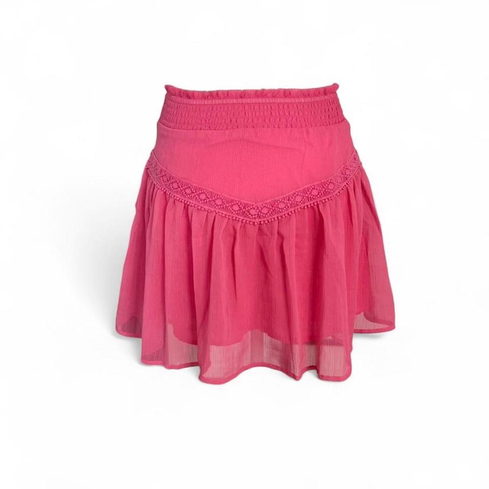 Miami Pink Flowly Layered Mini Skirt Women's size small Summer going out skirt - Picture 2 of 6